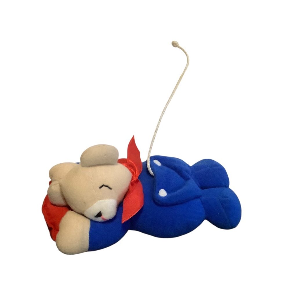 Patriotic Bear Plush Hanging‎ Ornament 6" Infantino Stuffed Teddy
